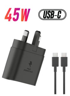 ELTRAZONE 45W Super fast charger Plug Data cable for Samsung galaxy S24 ULTRA S23 ultra FE S22 S21 fe S20 note 20 ultra 10 plus 9 8 z4 fold lead z 5 flip USB C TO C Adapter european wall Charger  - Image 1