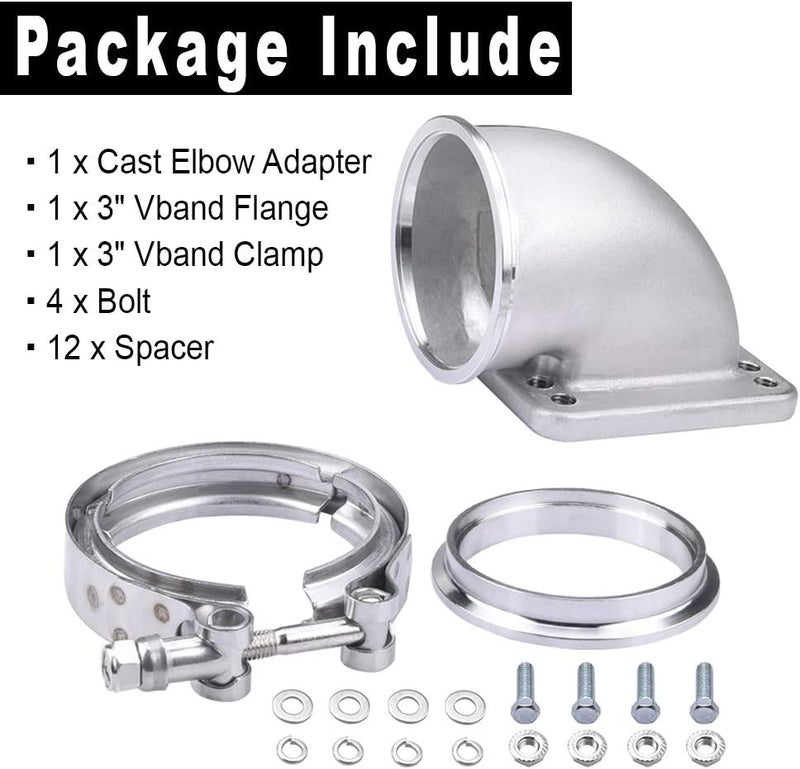 SPELAB Store محول أنبوب التوربو 3.0 بوصة V-Band من الحديد الزهر 304 الفولاذ المقاوم للصدأ لتوربو T3 T4 (1) - Image 5