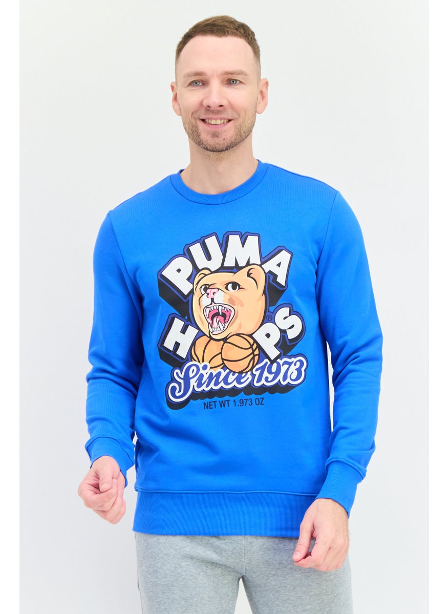 PUMA Men Sportswear Fit Long Sleeve Outdoor Sweatshirt, Blue  - Image 1