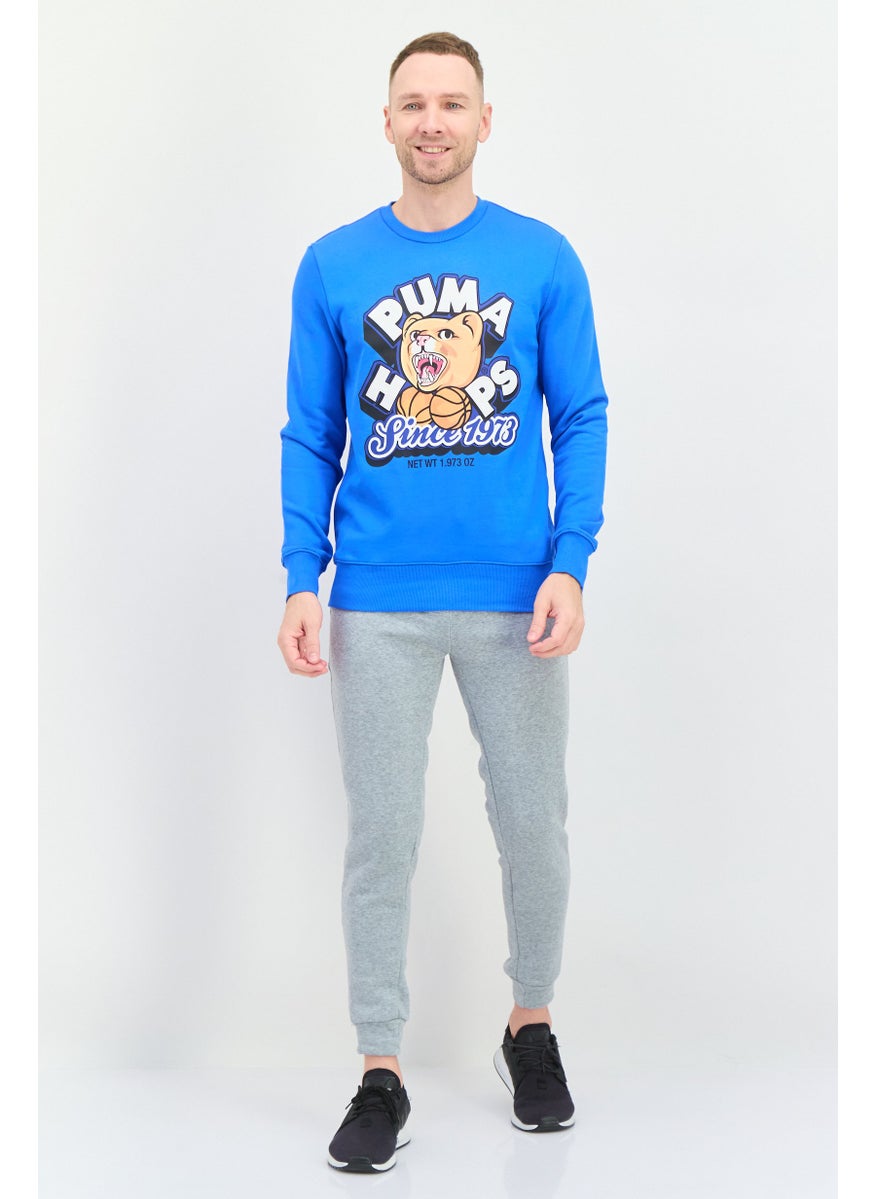 PUMA Men Sportswear Fit Long Sleeve Outdoor Sweatshirt, Blue  - Image 2