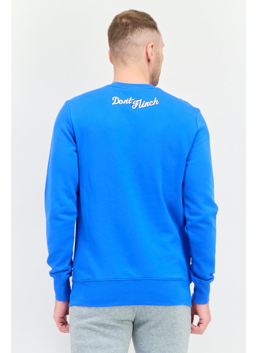 PUMA Men Sportswear Fit Long Sleeve Outdoor Sweatshirt, Blue  - Image 3
