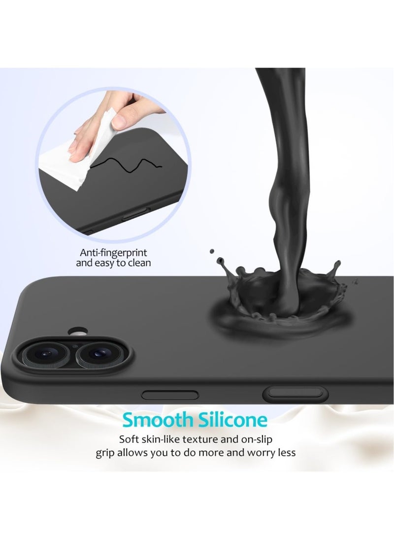 NEW iPhone 16 Plus Slim Fit Matte Black TPU Case – Soft, Flexible Silicone Back Cover - Image 3