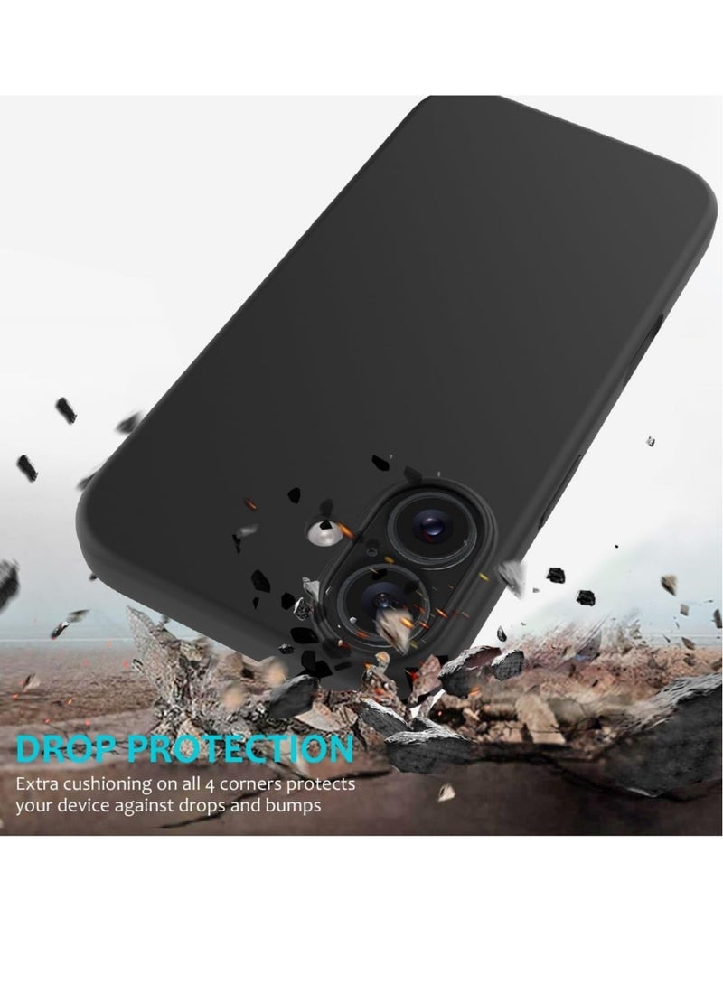 NEW iPhone 16 Plus Slim Fit Matte Black TPU Case – Soft, Flexible Silicone Back Cover - Image 5