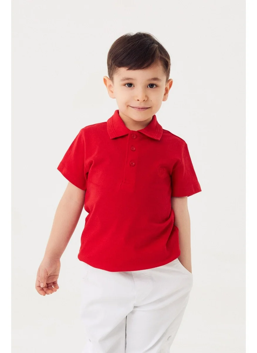 FullaModa Polo Neck Buttoned Children's T-Shirt