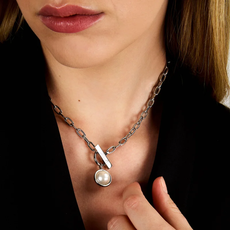 Karl Lagerfeld  Pearl collection Womens's   Necklace - KLAYR04 for Women | Best Price UAE