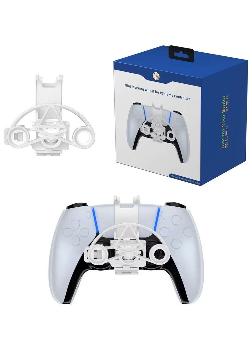 جاي واي إس JYS PS5 مقبض عجلة قيادة صغيرة مقبض اللعبة عجلة قيادة السباق ملحقات PS5 - لون المنتج: أبيض - Image 1