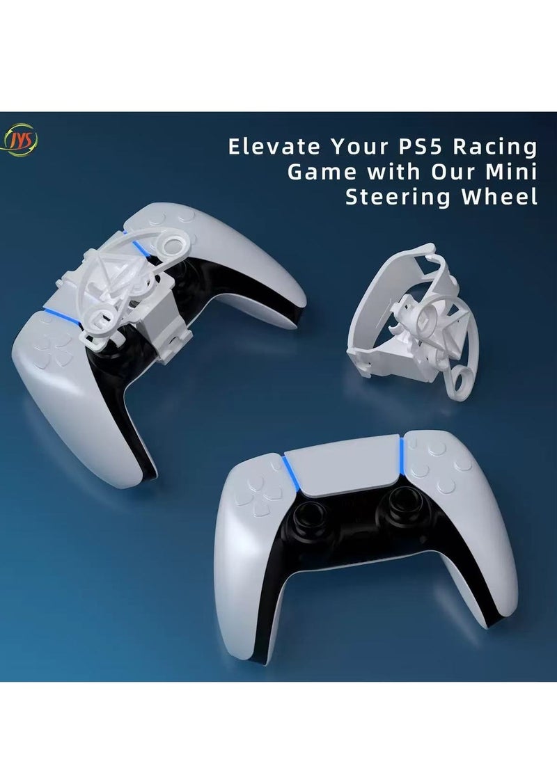 جاي واي إس JYS PS5 مقبض عجلة قيادة صغيرة مقبض اللعبة عجلة قيادة السباق ملحقات PS5 - لون المنتج: أبيض - Image 4