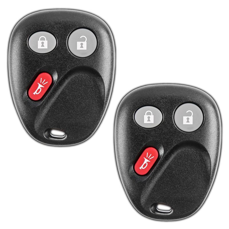 KeylessOption Key Fob Replacement for 2003 2004 2005 2006 2007 Chevrolet Chevy Silverado Suburban Tahoe GMC Sierra Yukon Cadillac Escalade Hummer H2 Keyless Remote Control, 3-Button LHJ011-2 Pack - Image 1