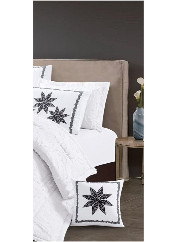 MingLi 6-piece microfiber printed king size double bed sheet, comforter size 260x240 cm  - Image 4