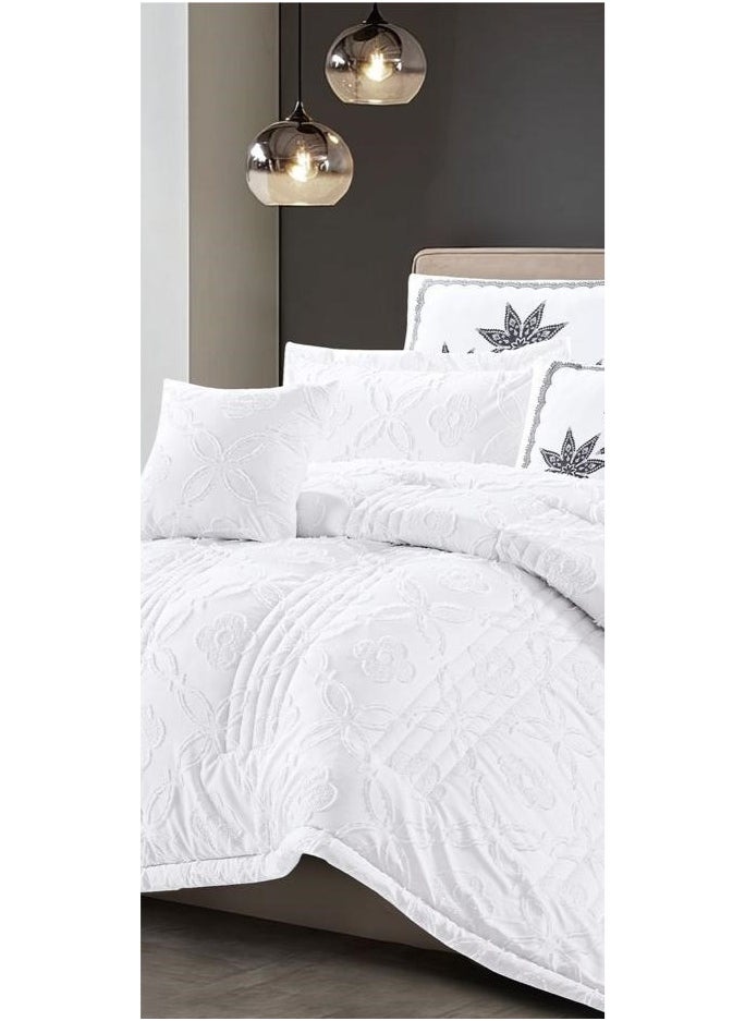 MingLi 6-piece microfiber printed king size double bed sheet, comforter size 260x240 cm  - Image 3