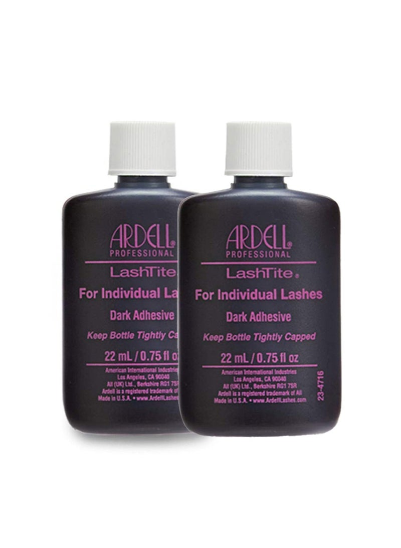 ARDELL 2Pcs Dark Lash Glue for Individual Lashes, Waterproof ，For Individual Lashes Dark Adhesive (22ml+22ml) - Image 1
