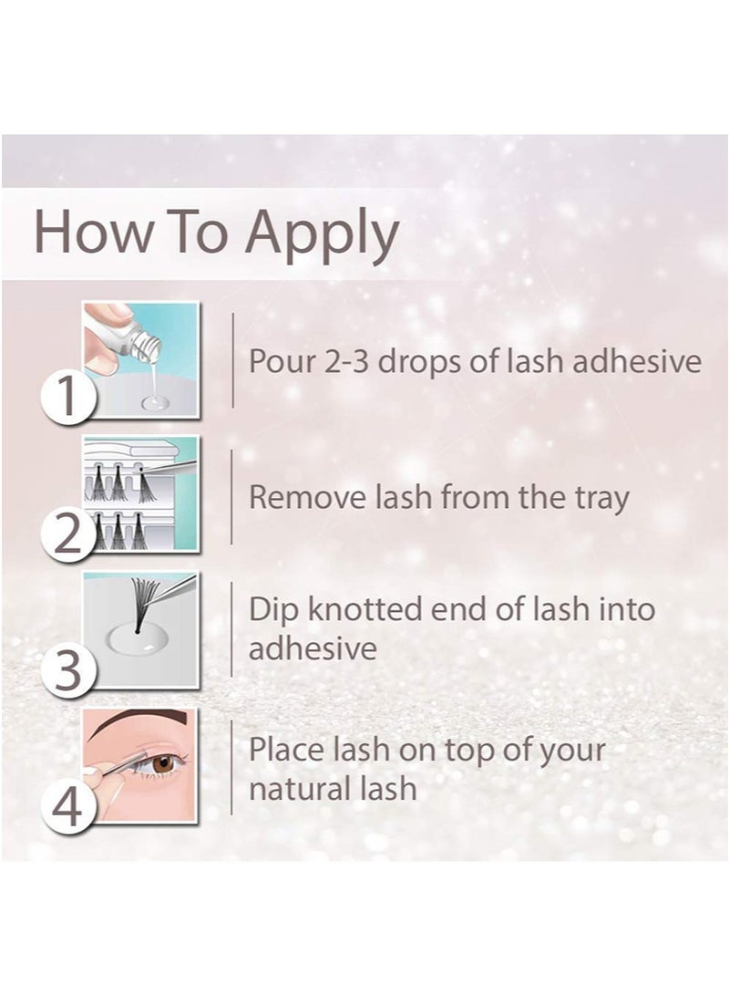 ARDELL 2Pcs Dark Lash Glue for Individual Lashes, Waterproof ，For Individual Lashes Dark Adhesive (22ml+22ml) - Image 4