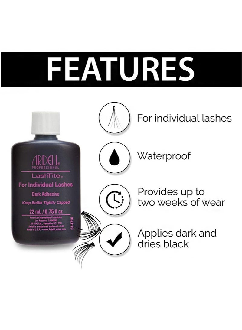 ARDELL 2Pcs Dark Lash Glue for Individual Lashes, Waterproof ，For Individual Lashes Dark Adhesive (22ml+22ml) - Image 3