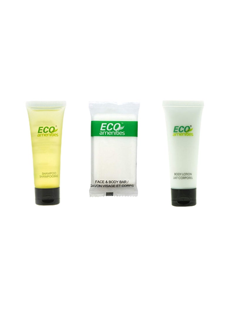 ECO Amenities ECO amenities Shampoo and Conditioner 2 in 1, Body Lotion, Travel Sized Hotel Soap Bars 150pcs in ONE Package; Hotel Bathroom Guest Toiletries in Bulk 