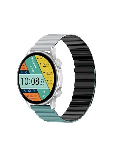 Smartwatch Kr Pro Limited edition with Bluetooth calling AMOLED Screen and AI Voice assistance Silver
