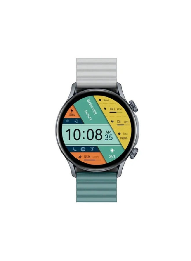 KIESLECT - Smartwatch Kr Pro Limited edition with Bluetooth calling AMOLED Screen and AI Voice assistance Silver - Image 1