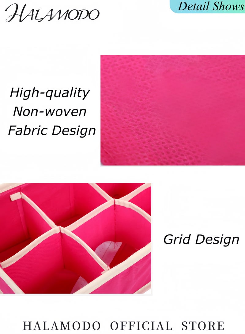 HALAMODO 4PCS Closet Underwear Organizer Drawer Divider Foldable Underwear Drawer Organizer Closet Dividers Storage Box for Clothes & Socks  - Image 3