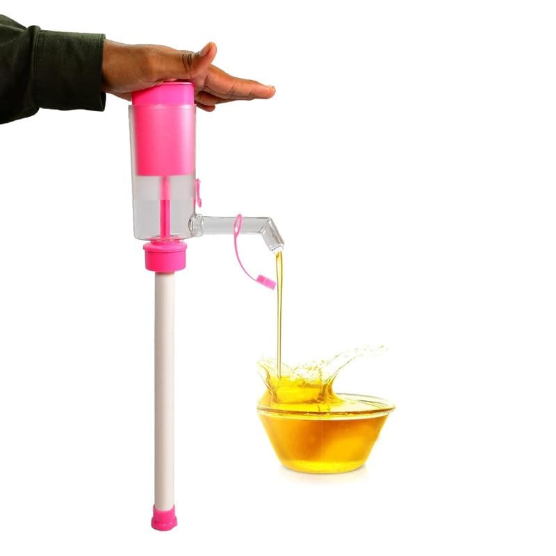 Vrofy Vrofy Press and get Hand Oil Pump for Kitchen Tin Cans Pumping Machine Automatic Bottle Fuel Transfer Oil Pump for Oil can 15 litres Steel Tin Home Use  - Image 4
