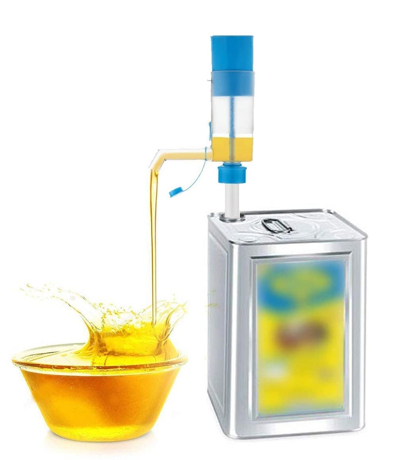 Vrofy Vrofy Press and get Hand Oil Pump for Kitchen Tin Cans Pumping Machine Automatic Bottle Fuel Transfer Oil Pump for Oil can 15 litres Steel Tin Home Use  - Image 1