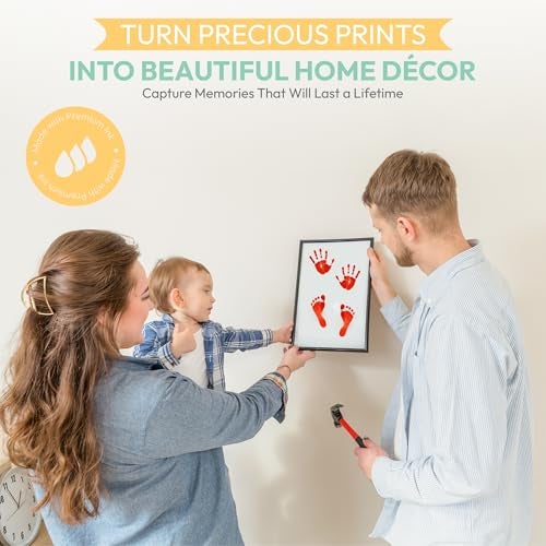 Tiny Gifts Clean Touch Ink Pad for Baby Handprints and Footprints – Inkless Infant Hand & Foot Stamp – Safe for Babies, Doesn’t Touch Skin – Perfect Family Memory or Gift – Red Print Kit by Tiny Gifts - Image 5