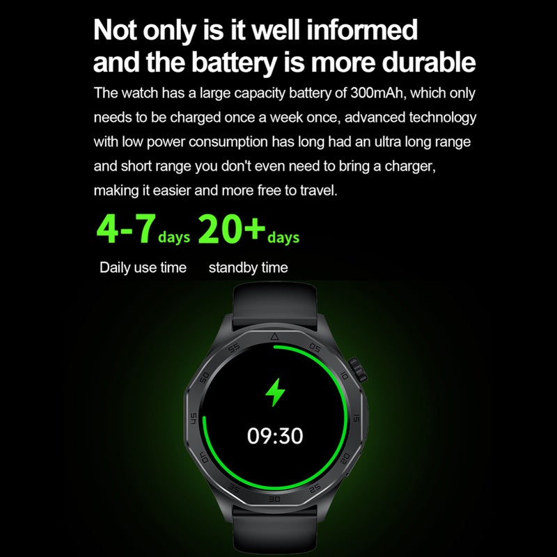 Smart Watch 1.43-inch High-Clear Screen Sports Health Monitoring Sleep Monitor Watch IP68 Waterproof BT5.2 S0S Emergency Call Function Long Usage Time Multi-sport Modes for Men Women Health Monitor - Image 5