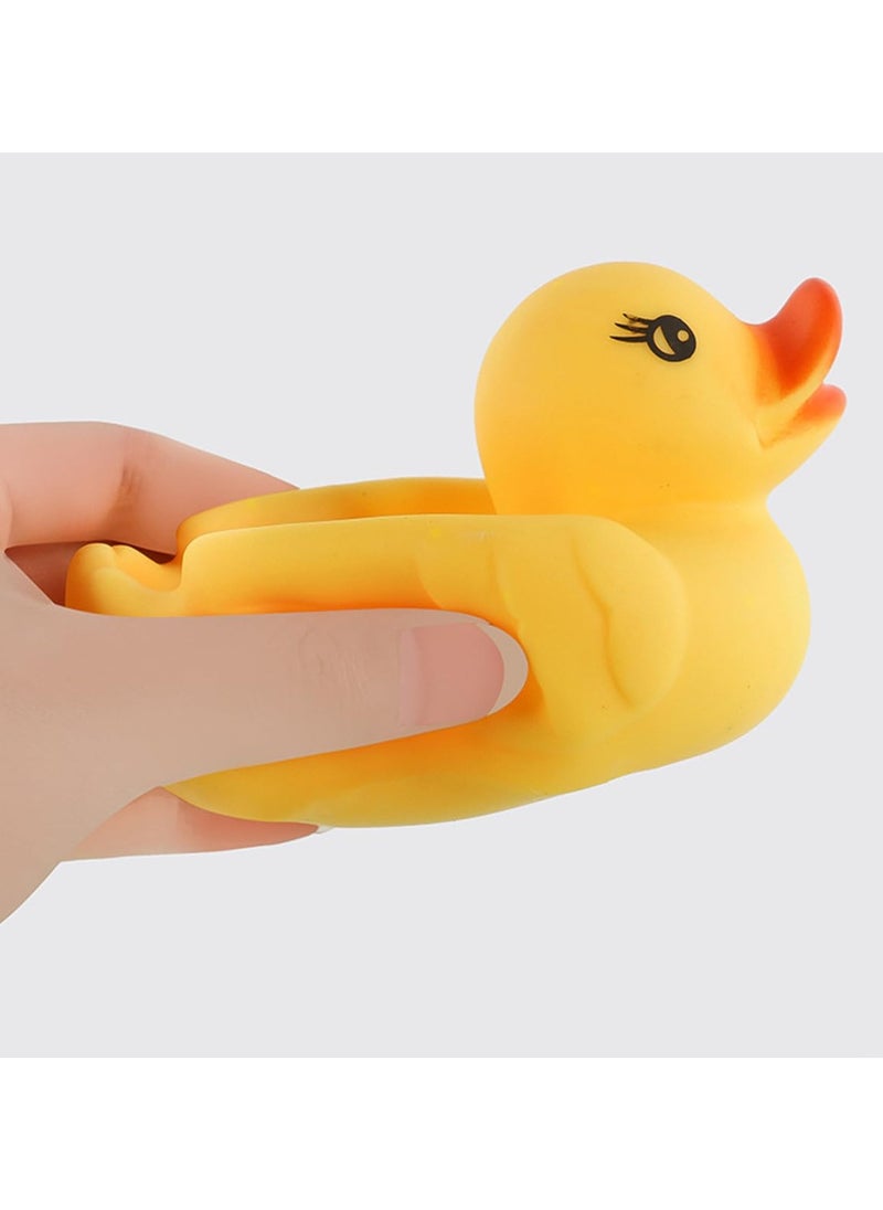 VIUAUAX 4-Piece Duck Bath Toy Set, Lovely Duck Baby Bathtub Toys,Soft Floating Swimming Duck Water Toys,Duckie Family Bath Toy Set  Floats On Water Bath Toy  - Image 4