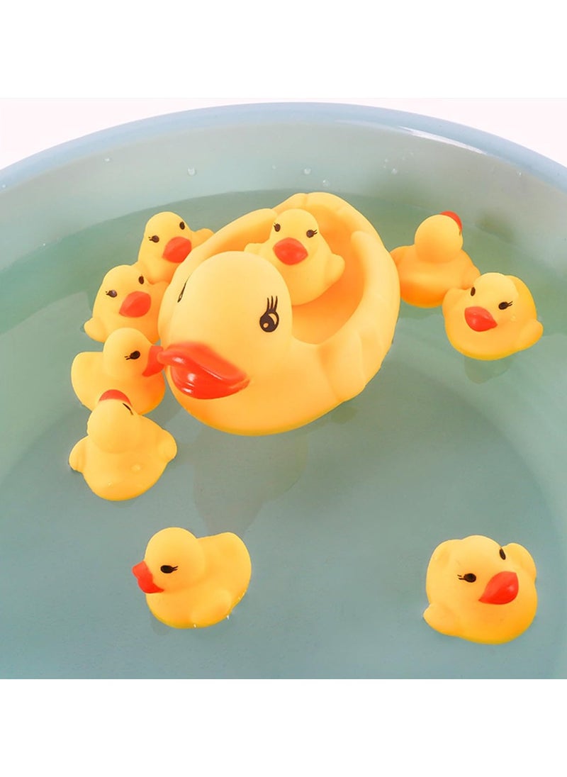 VIUAUAX 4-Piece Duck Bath Toy Set, Lovely Duck Baby Bathtub Toys,Soft Floating Swimming Duck Water Toys,Duckie Family Bath Toy Set  Floats On Water Bath Toy  - Image 5