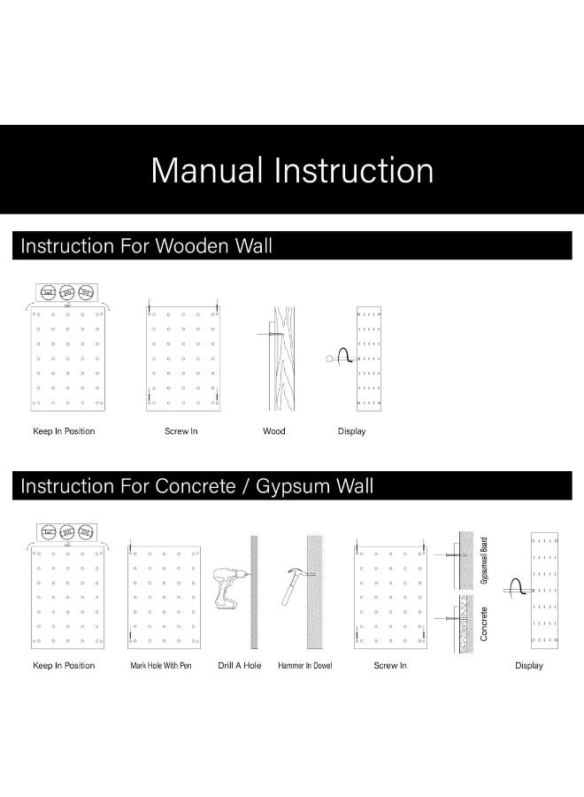 Wood Pegboard Combination Wall Organizer Kit  - Image 3