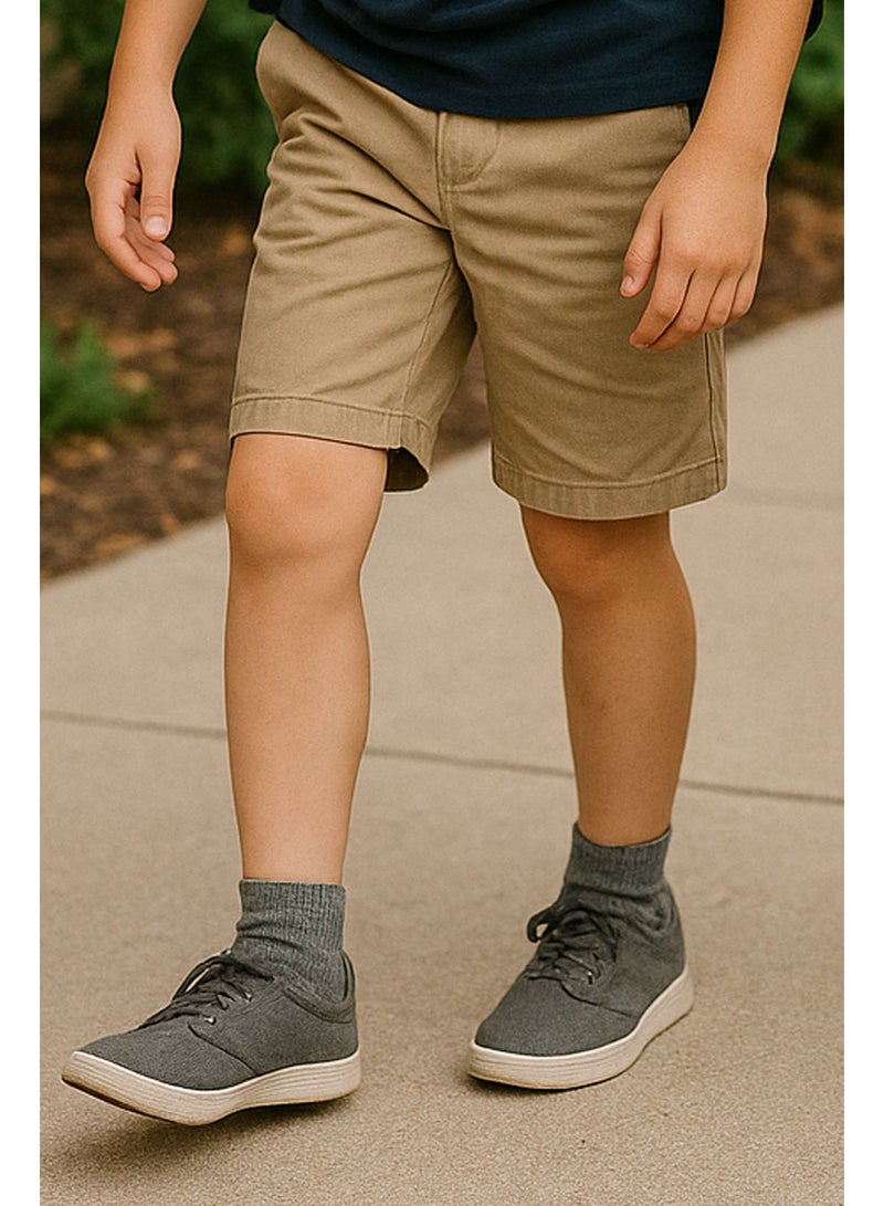 SAM SOCKS Kids Set of 3 Half Long School Plain Socks Grey Size 30-33 EU - Image 5