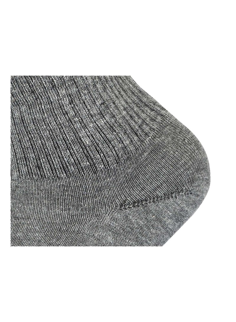 SAM SOCKS Kids Set of 3 Half Long School Plain Socks Grey Size 30-33 EU - Image 3