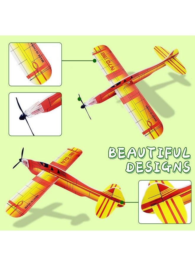 Visen 8" Airplane Toy,12 Different Designs Planes Toys For Boys,Foam Glider Planes Toys,Birthday Favors Lightweight Paper Airplanes,Individually Packed Outdoor Flying Toys,Party Favors For Kids 8-12(24 Pcs) - Image 3