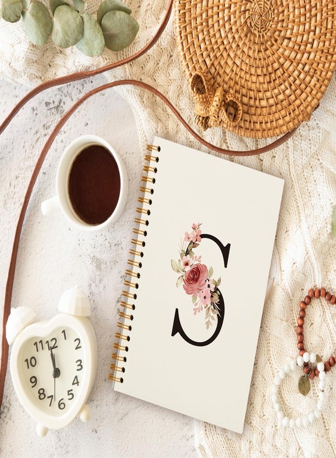 OXW Initial Letter S Notebook-Personalized Notebook, Monogram Gifts, Hardcover Spiral Notebook 5.5 x 8.3 - Image 3