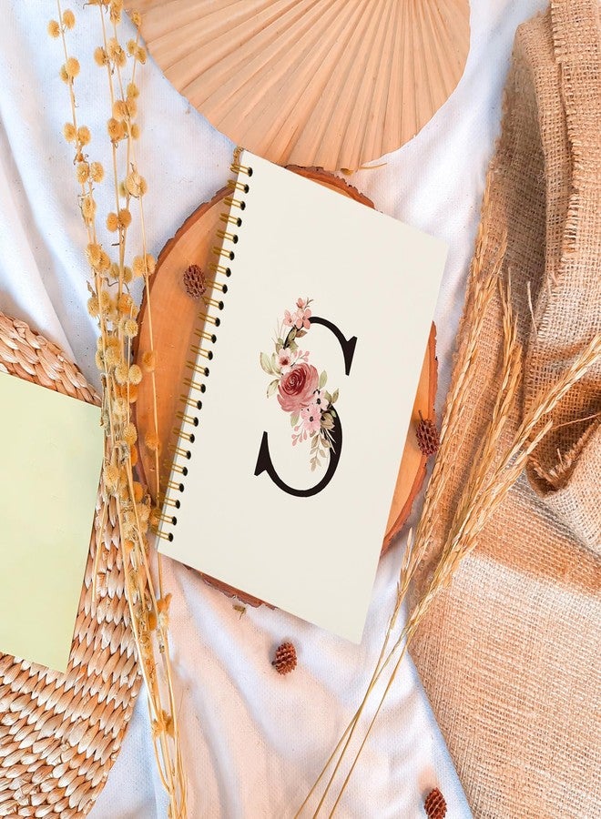 OXW Initial Letter S Notebook-Personalized Notebook, Monogram Gifts, Hardcover Spiral Notebook 5.5 x 8.3 - Image 2