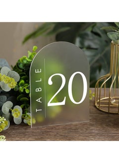 يونيكو UNIQOOO 20 قطعة من لافتة طاولة قوسية أكريليك 5 × 7 غير لامعة لحفلات الزفاف، سمك 1/8 بوصة، لافتة قوسية فارغة DIY مثالية للديكور والحفلات والذكرى السنوية والمناسبات، القاعدة غير متضمنة  - Image 1