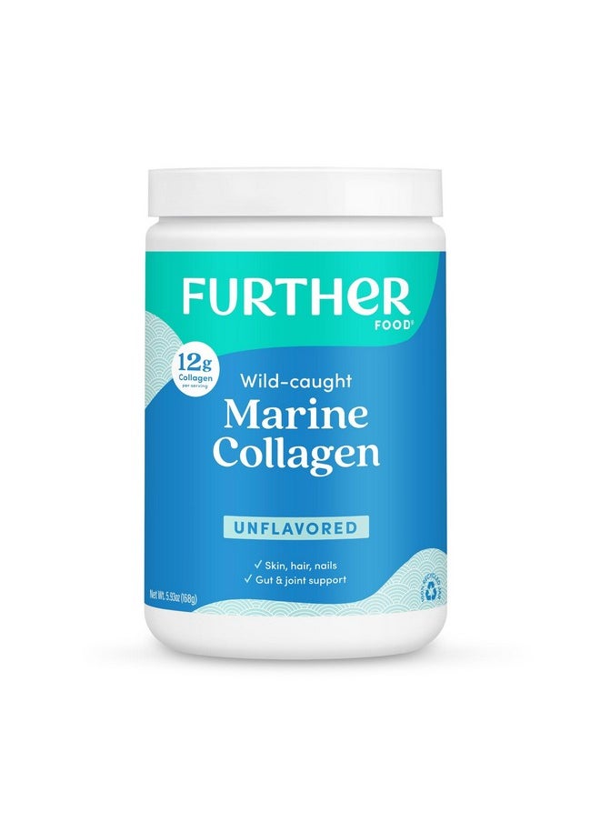 Further Food - Further Food Unflavored Marine Collagen Peptides Powder, Wild Caught, Sustainable, Type 1, 2 & 3 Collagen, Gut + Joint Support, Hair, Skin, Nails, Sugar-Free 5.93 oz - Image 1