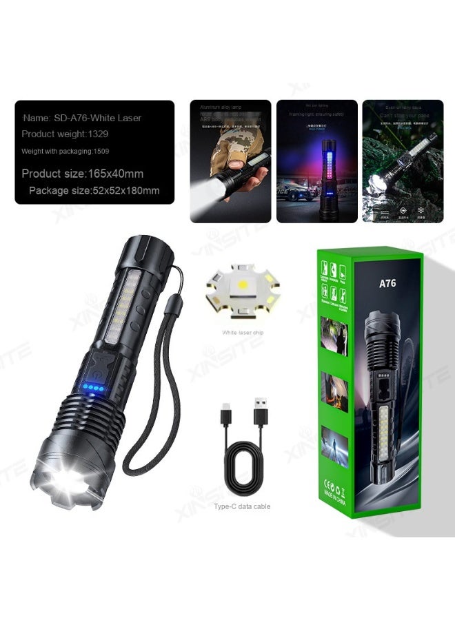 NIBEMINENT New Cross-Border Flashlight - White Laser Outdoor Emergency Light