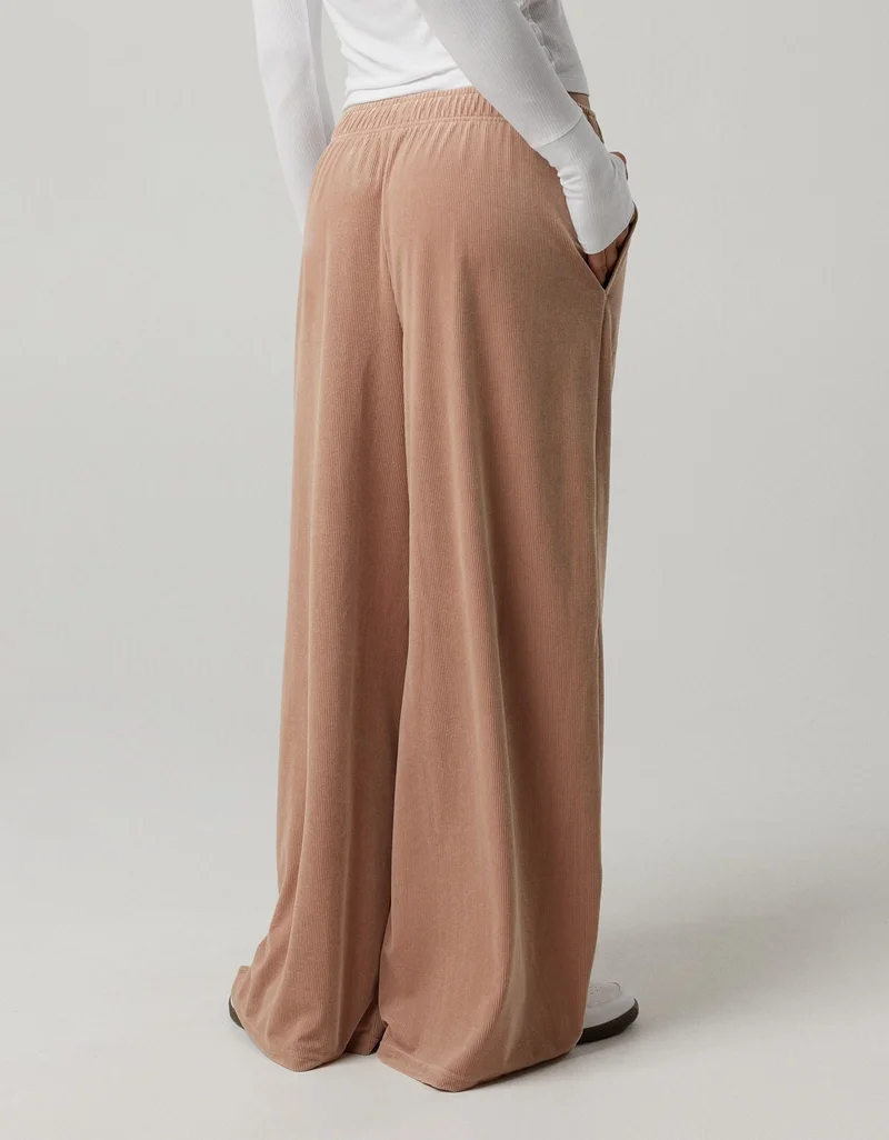 OFFLINE By Aerie Velour Rib Super Wide Leg Pant