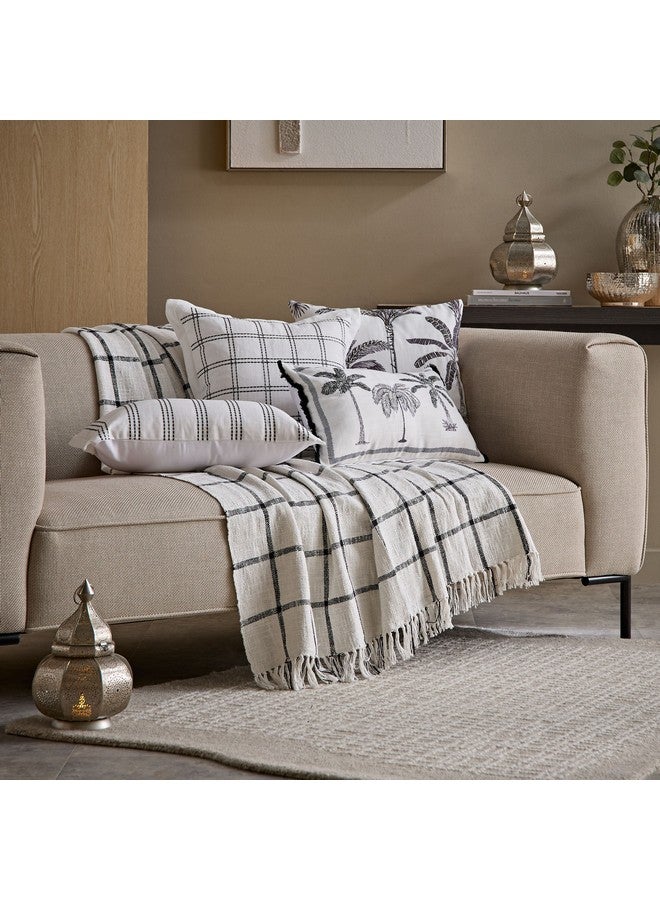 Home Box Dune Dweller Check Filled Cushion 50 x 30 cm - Image 4