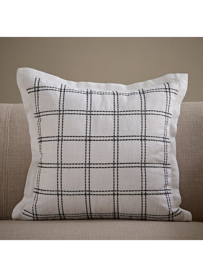 Home Box Dune Dweller Check Filled Cushion 50 x 30 cm - Image 1