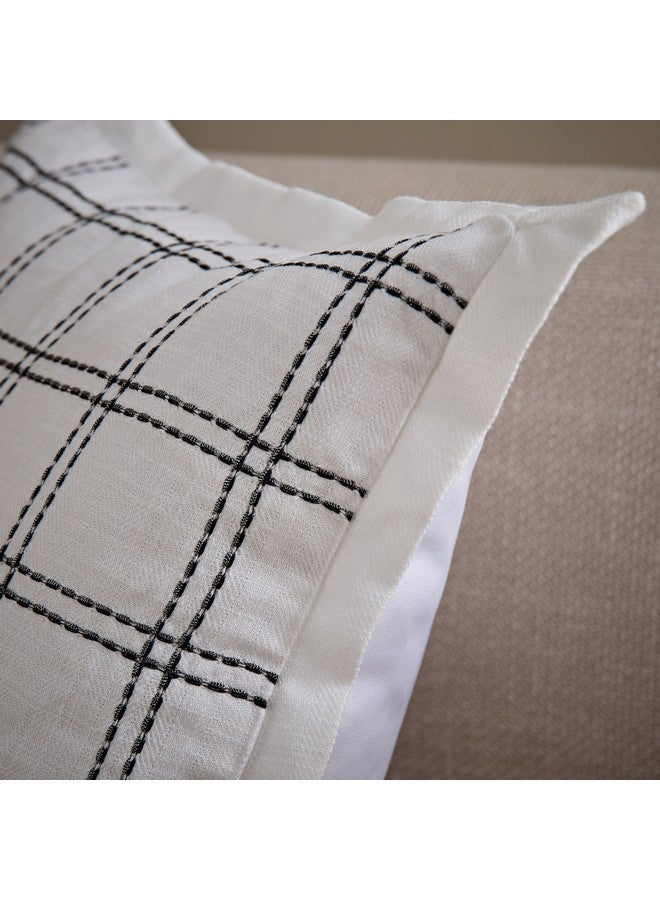 Home Box Dune Dweller Check Filled Cushion 50 x 30 cm - Image 2