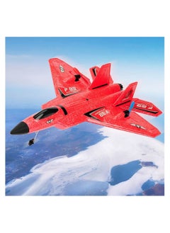 F-22 Remote Control Plane Ready To Fly, Easy To Fly Rc Glider For Kids & Beginners, 2.4Ghz Remote Control Plane Toy, Jet Fighter Stunt Rc Airplane, Rechargeable Remote-Control Aircraft – Red