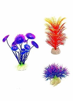 Excefore Artificial Aquarium Plants Small Aquarium Plants Artificial Fish Tank Decorations Used Fish Tank Accessories Toys for Household and Office Aquarium Simulation Plastic Hydroponic Plants  - Image 2