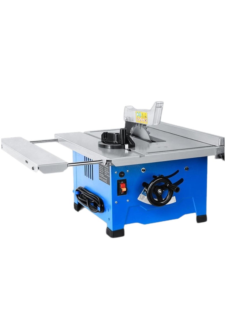 Corded 1200W Table Saw, 8 Inch, 5000 RPM 45ºBevel Cutting with Extension Bracket, Ideal for Woodworking, Home Repair and DIY-Blue