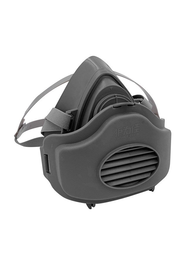 3200 Dust Mask Reusable Half Face Cover Respirator Mask with Filter Cotton KN95 Dust-Proof Mask Suitable for Industry, Dust Prevention, Grinding, Decoration and Coal Mine Black  - Image 4