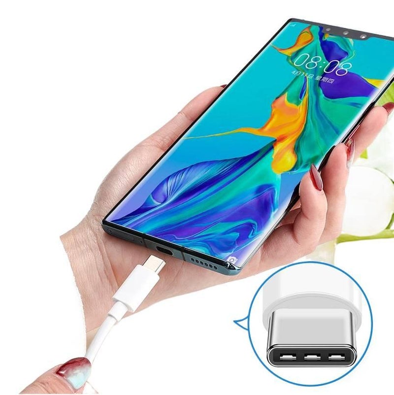 كابل USB-C سريع بقدرة 40W PD وUSB - C إلى USB-C وللشحن السريع لـ شحن الهاتف والتابلت ونقل البيانات واستخدام المحولات والإعداد المكتبي والحمل أثناء السفر - Image 4