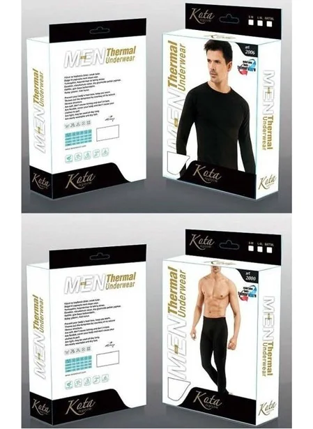 كوتا Men's Thermal Underwear Set - Black