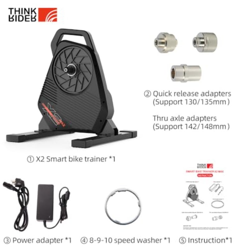 Smart trainer for indoor cycling, carbon fiber reinforced polymer, black, foldable design with real-time power and cadence tracking - Image 3