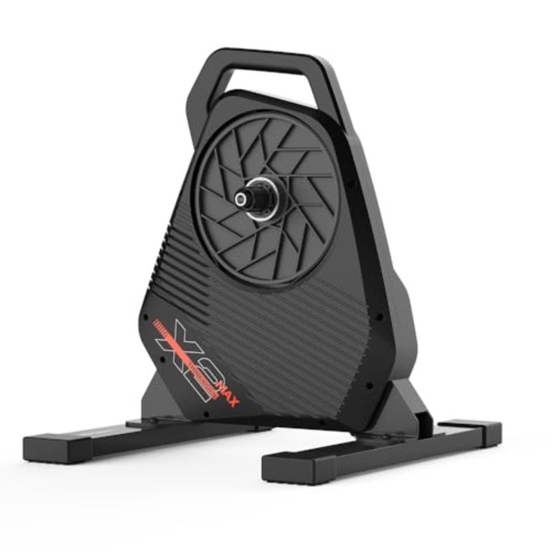 Smart trainer for indoor cycling, carbon fiber reinforced polymer, black, foldable design with real-time power and cadence tracking - Image 1