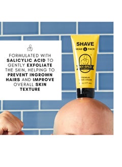 Bee Bald Bee Bald SHAVE Premium Shave Cream Goes On Light & Slick For A Shave That's Incredibly Smooth & Quick For Both Face And Head, 6 Fl Oz  - Image 2