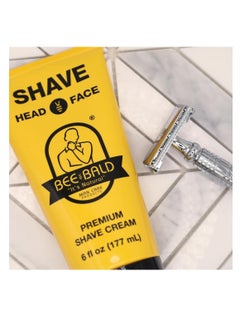 Bee Bald Bee Bald SHAVE Premium Shave Cream Goes On Light & Slick For A Shave That's Incredibly Smooth & Quick For Both Face And Head, 6 Fl Oz  - Image 5